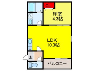 CASA友井の物件間取画像